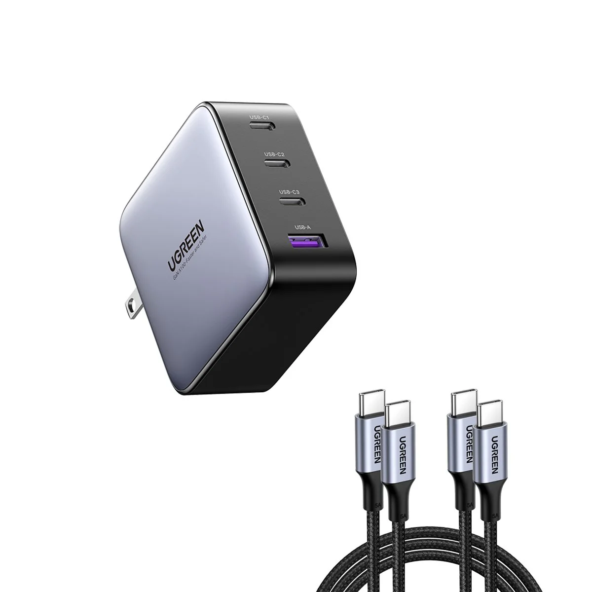 UGREEN Nexode 100W USB-C GaN Charger-4 Ports Wall Charger - Image 8