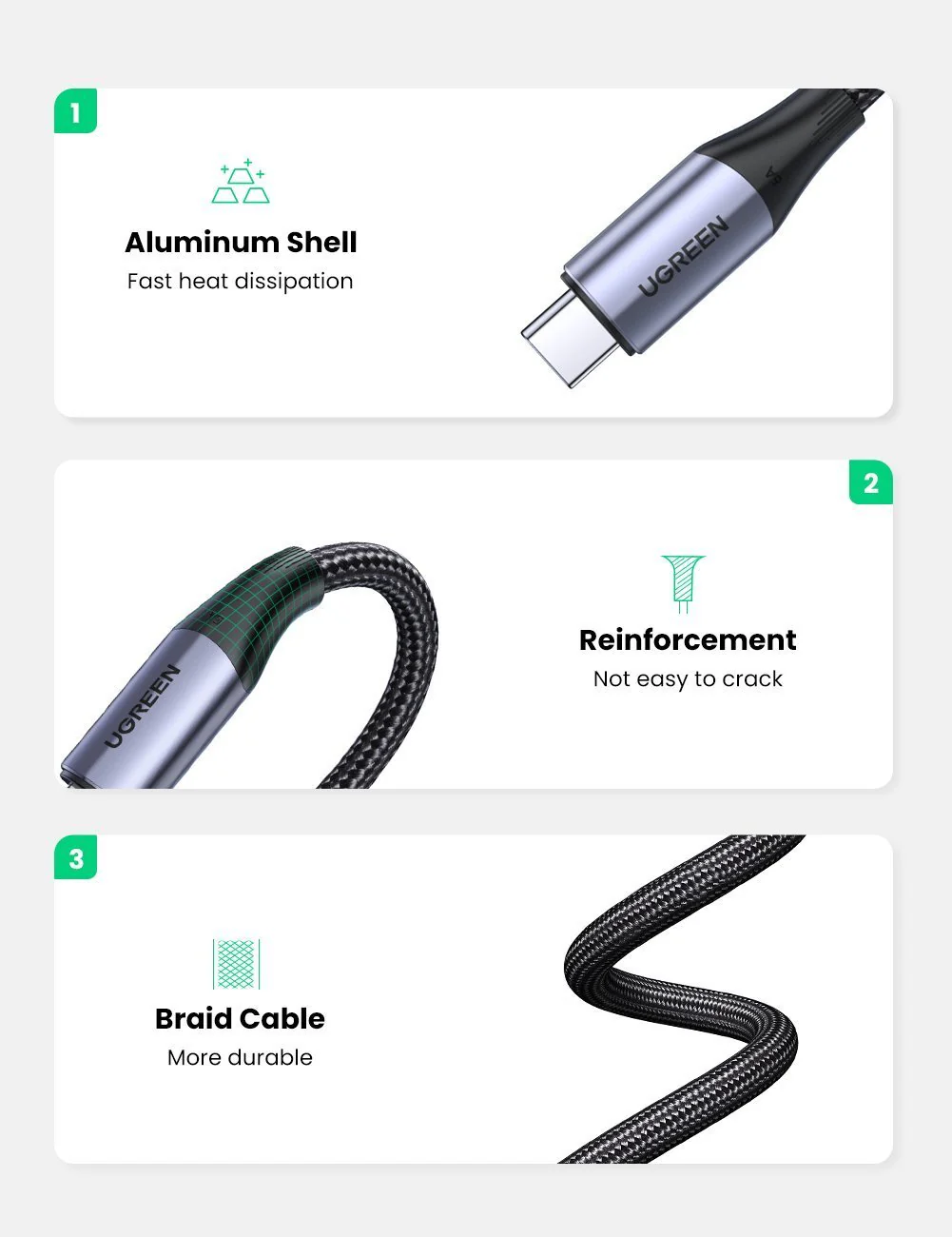 UGREEN 100W PD USB-C To USB-C Cable - Image 6