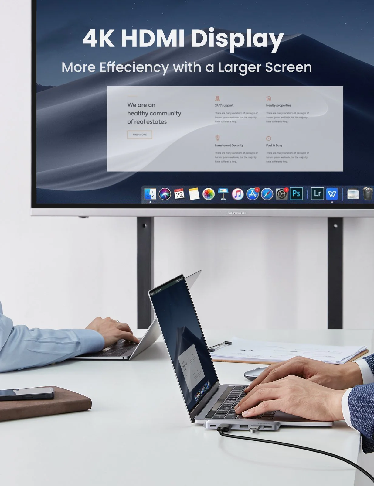UGREEN 5-in-2 USB-C Hub for MacBook Pro/Air - Image 4