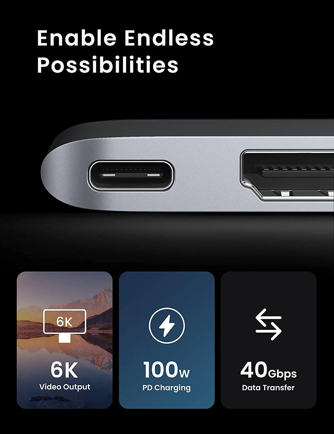 UGREEN 6-in-2 USB-C Hub for MacBook Pro - Image 4