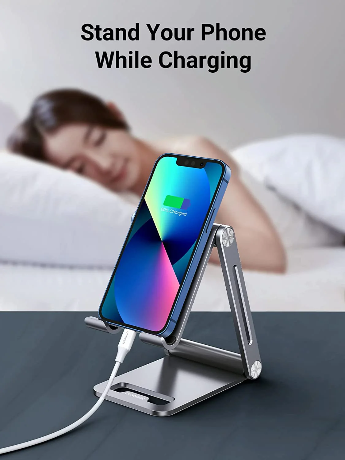 UGREEN Adjustable Aluminum Phone Holder - Image 6