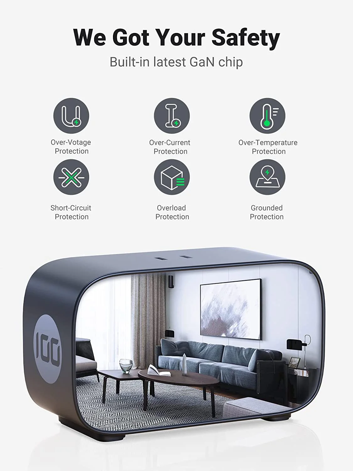 UGREEN 100W USB-C GaN Desktop Charging Station 7 Ports - Image 6