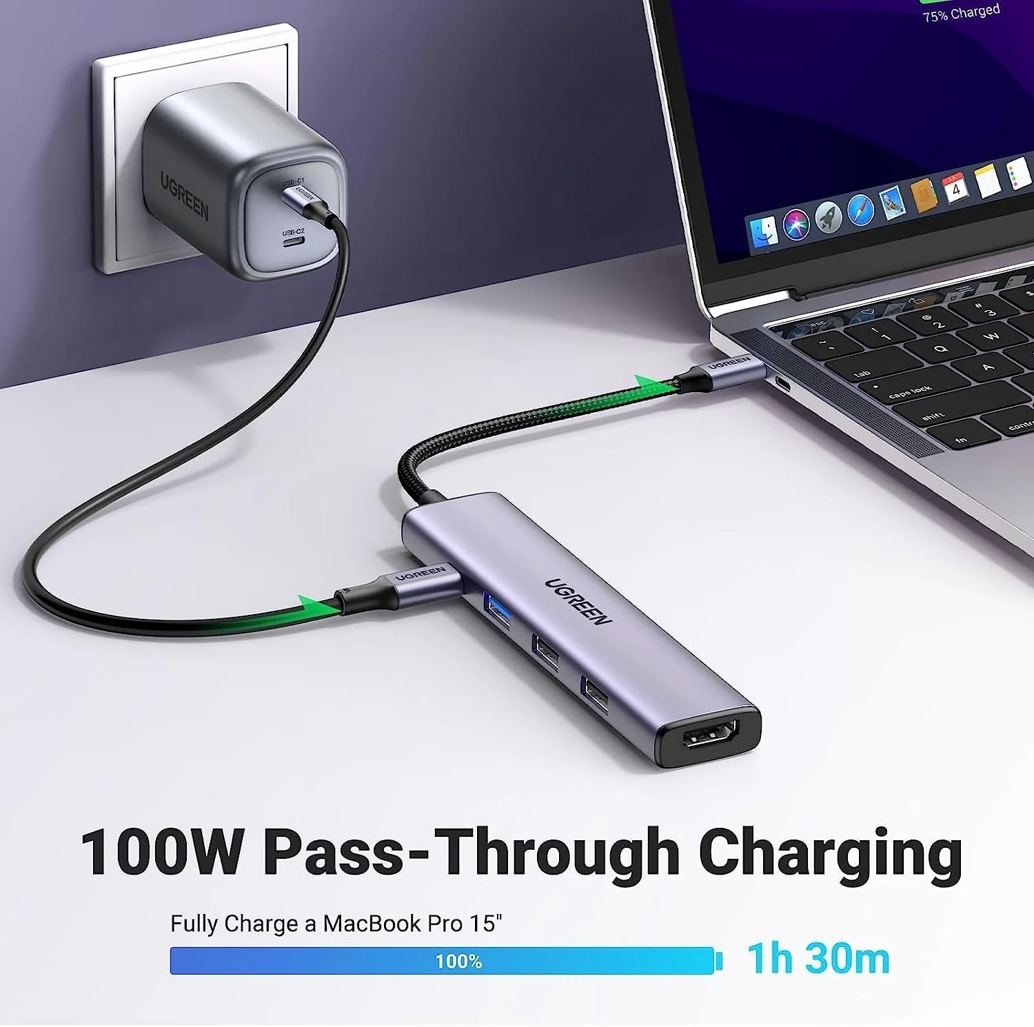 UGREEN Revodok 5 in 1 USB C HubMultiport Adapter 4K HDMI - Image 5