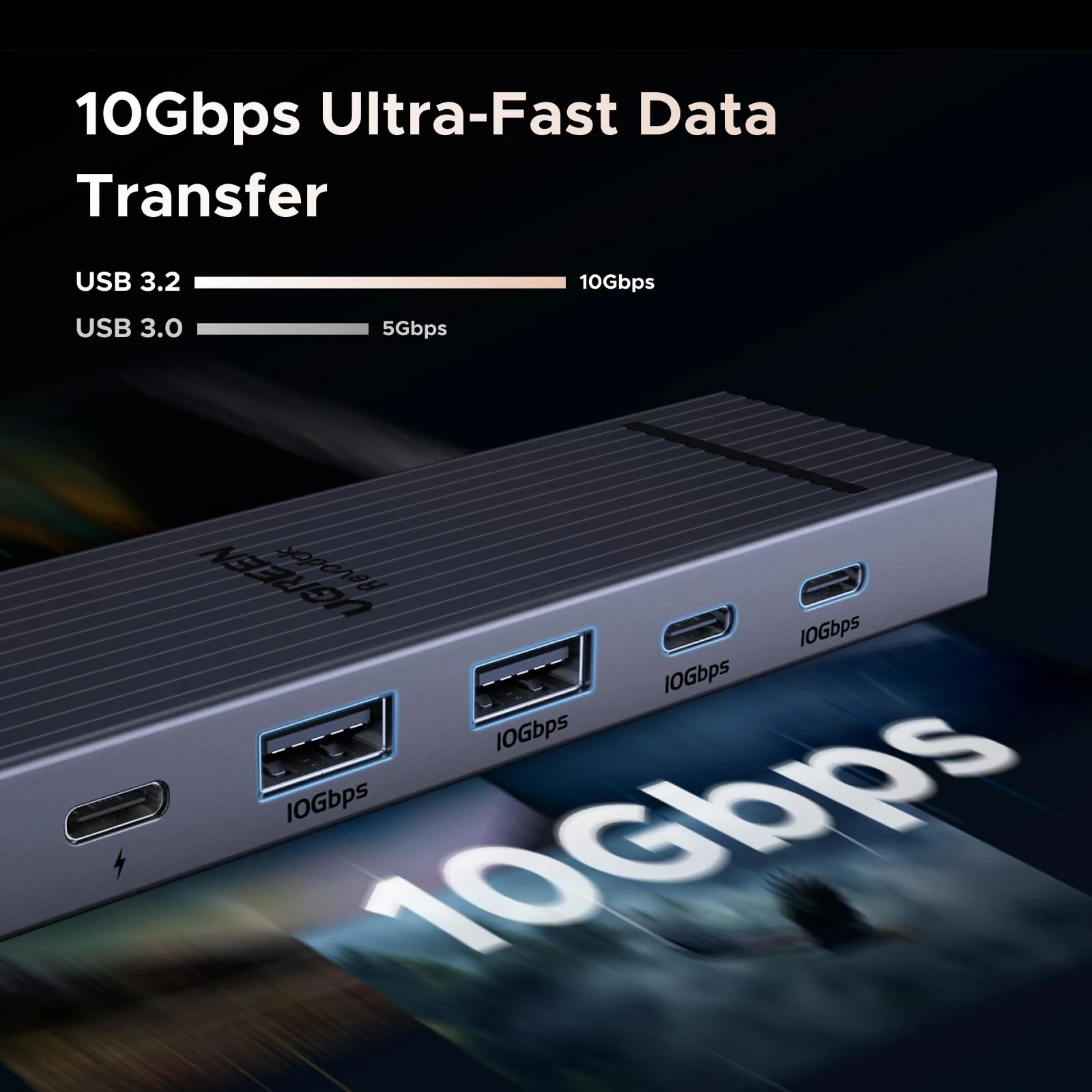 UGREEN 6 in 1 USB C Hub 10gbs - Image 4