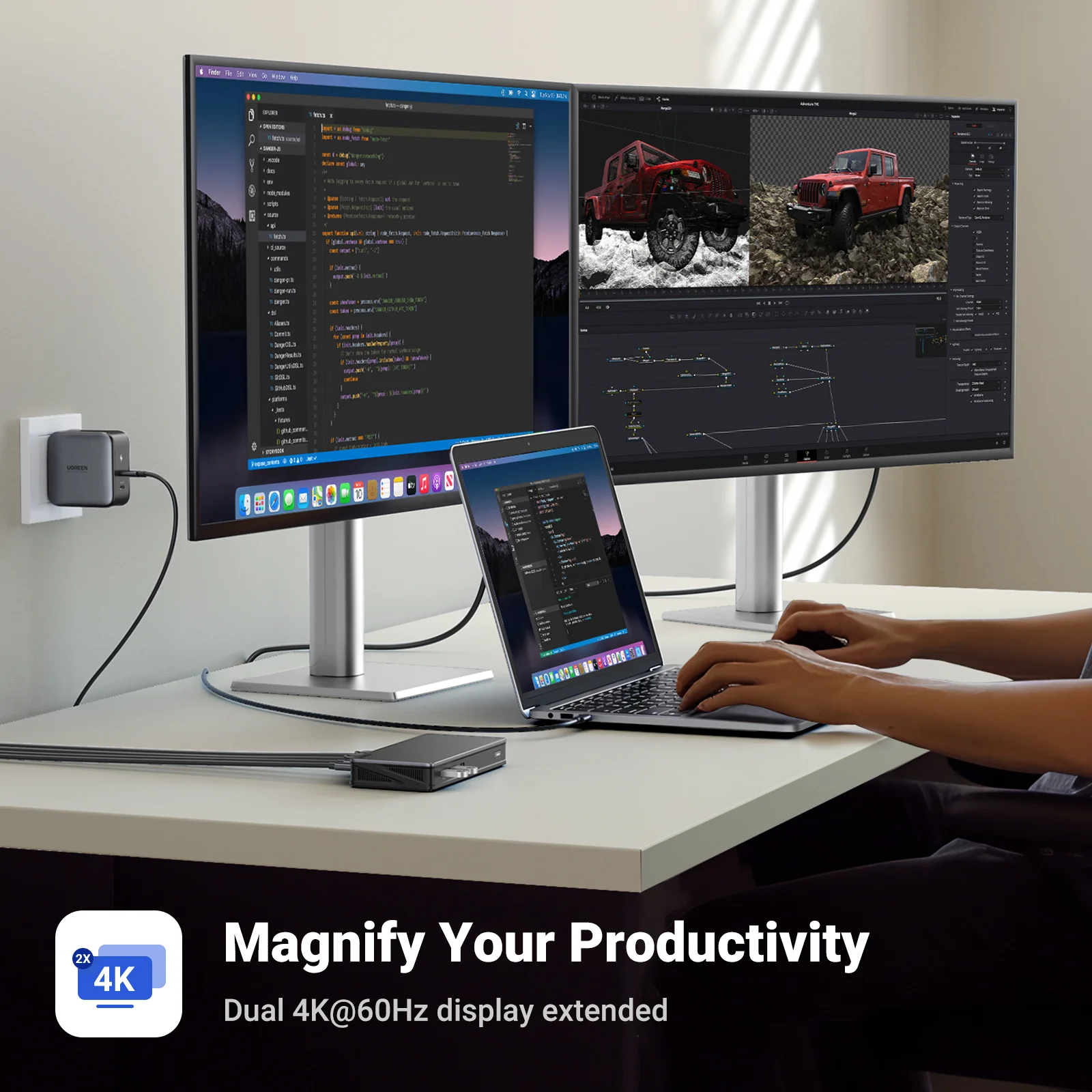 UGREEN 9-in-1 4k HDMI Fast Charge Universal Docking Station - Image 3
