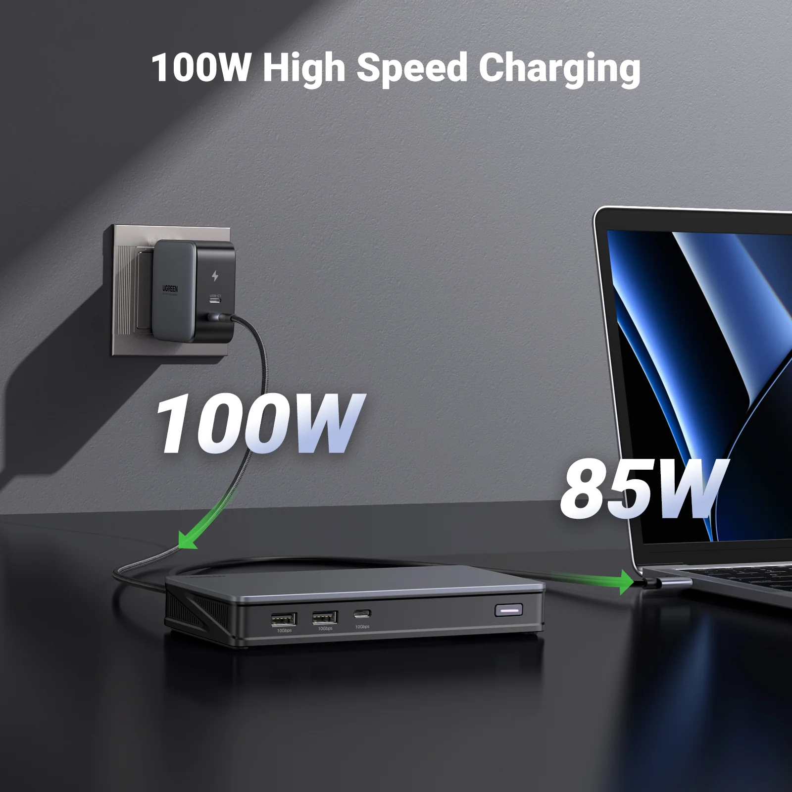 UGREEN 9-in-1 4k HDMI Fast Charge Universal Docking Station - Image 4