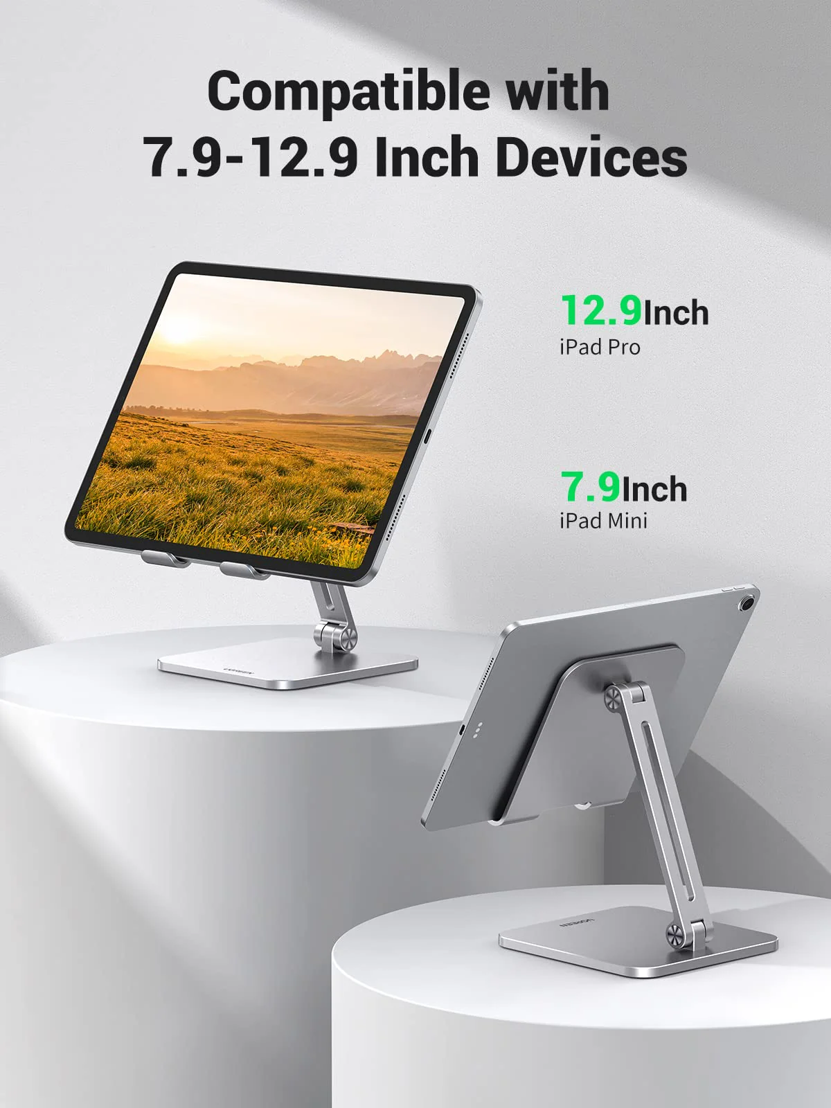 UGREEN Tablet Stand Holder for Desk Grey/Silver - Image 4