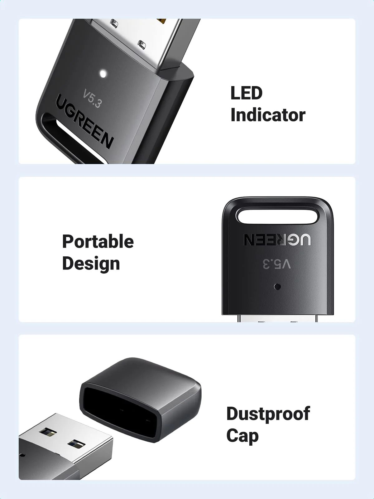 UGREEN USB Bluetooth 5.3 Adapter for PC - Image 3