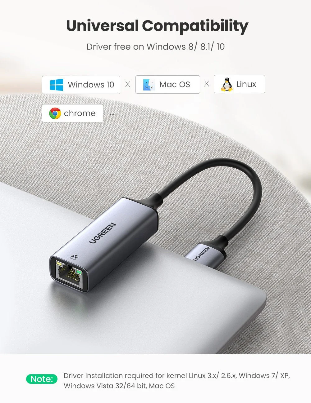 UGREEN USB 3.0 Gigabit Ethernet Network Adapter - Image 4